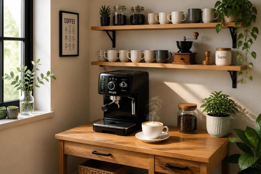 découvrez comment aménager un coin café chez vous avec notre guide complet de décoration et matériel pour créer un espace cosy et fonctionnel.