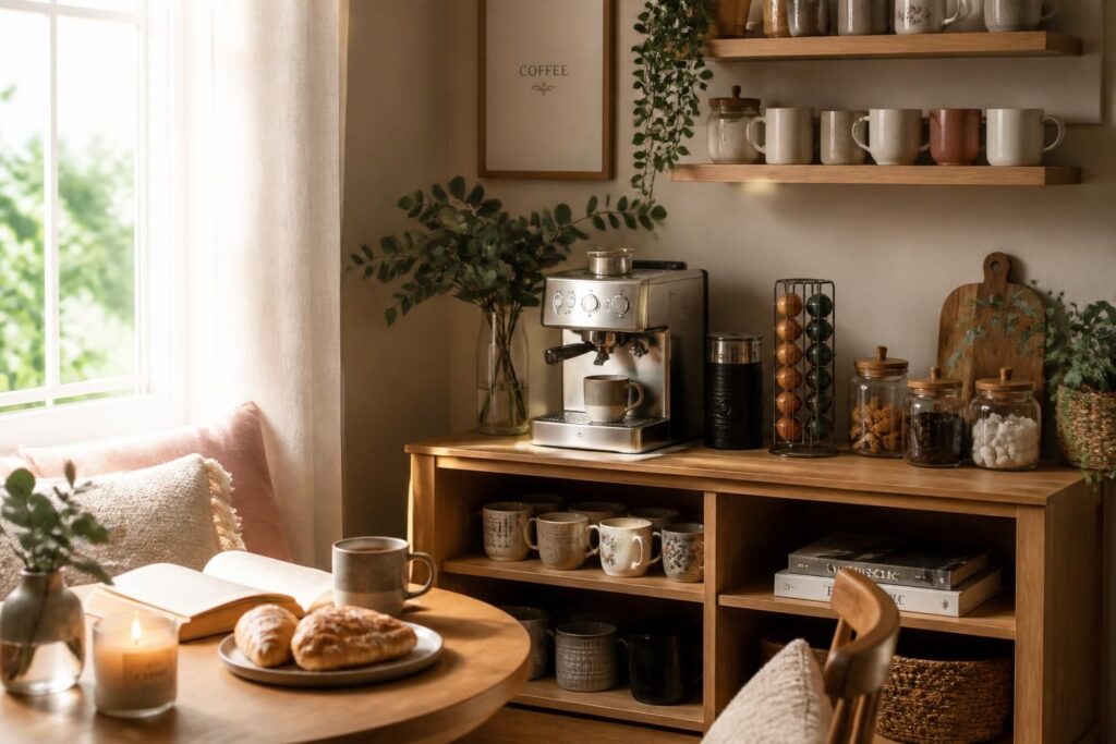 découvrez 10 idées pour aménager un coin café cosy dans votre cuisine et créer un espace chaleureux où savourer vos moments café en toute convivialité.
