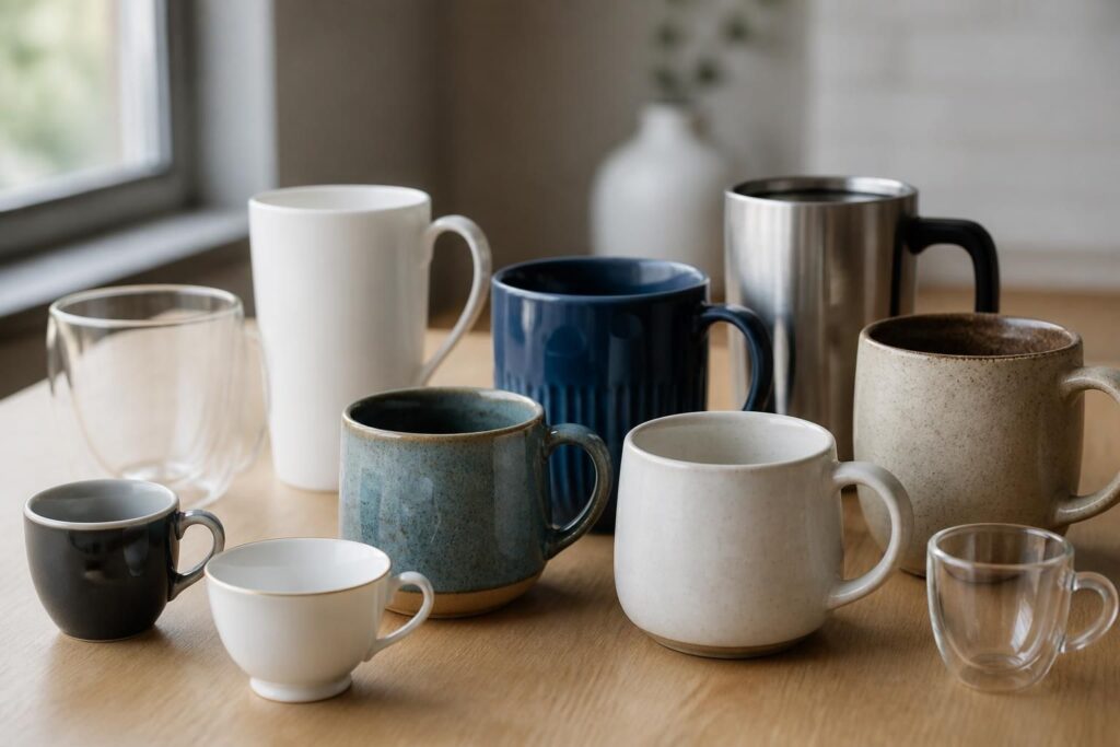 découvrez comment choisir vos tasses et mugs en fonction des matières, formes et contenances pour un usage idéal au quotidien.