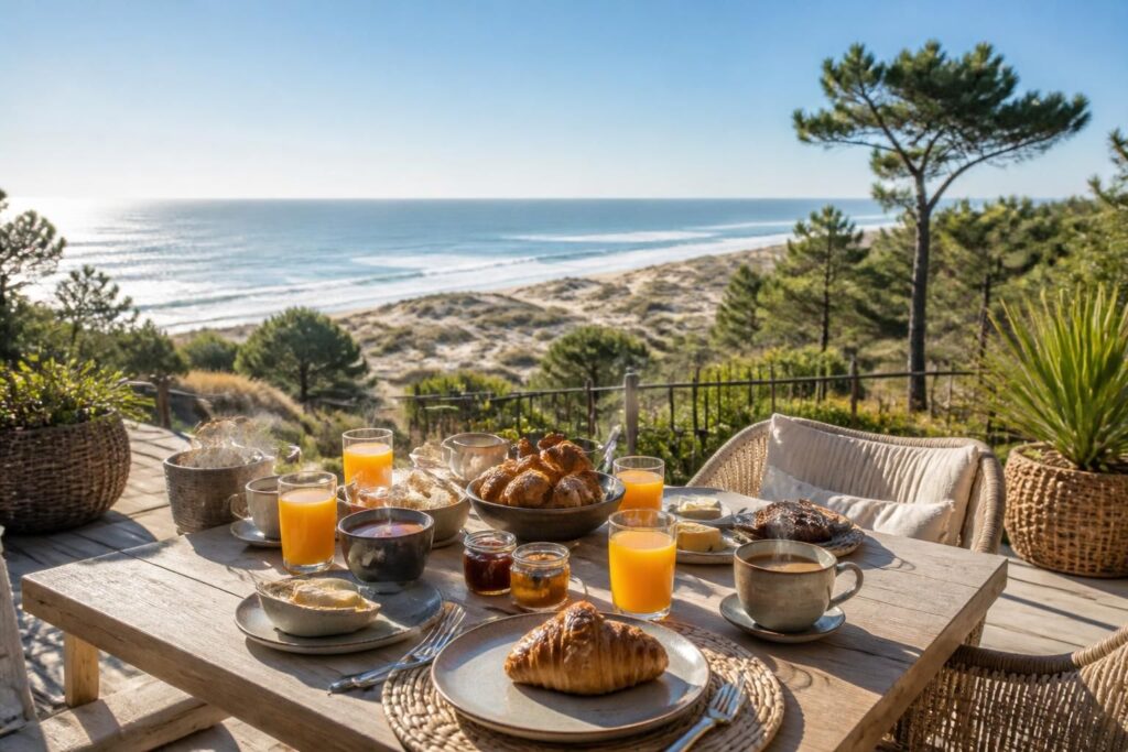 découvrez les meilleurs spots pour un petit-déjeuner face à l'océan dans les landes, alliant saveurs gourmandes et vue imprenable sur la mer.