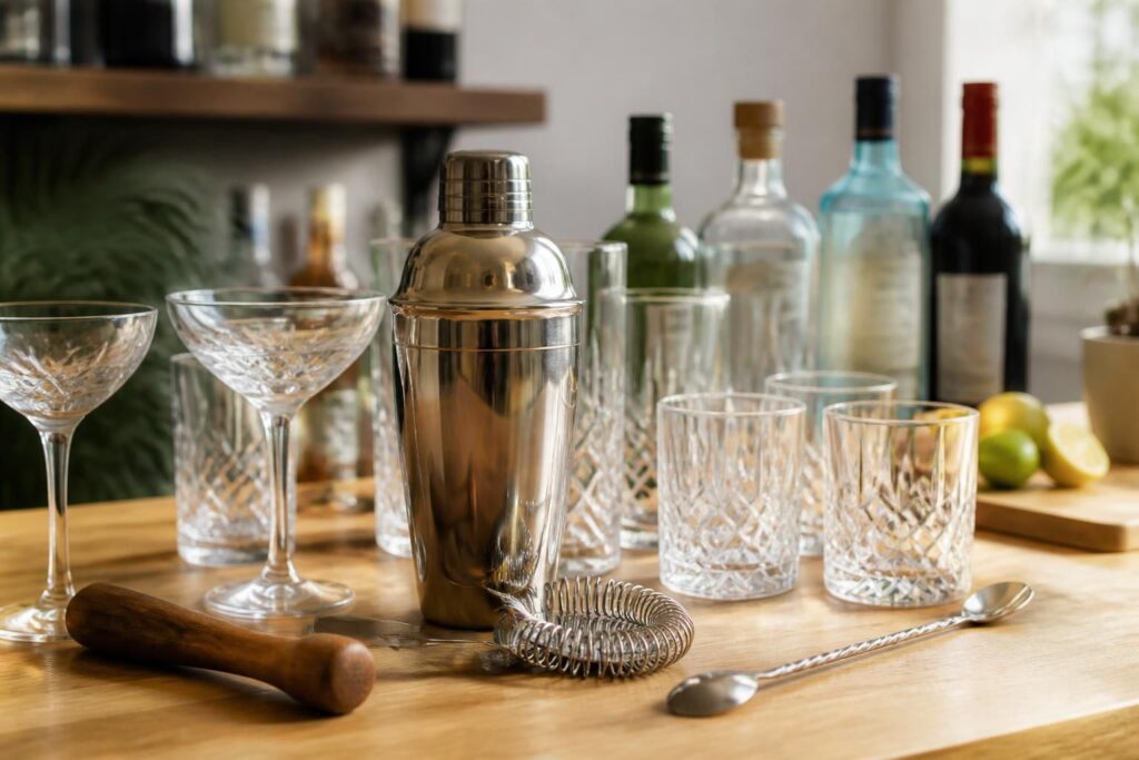 découvrez comment monter un bar à cocktails maison avec les verres indispensables, un shaker efficace et tous les essentiels pour réussir vos mélanges comme un professionnel.