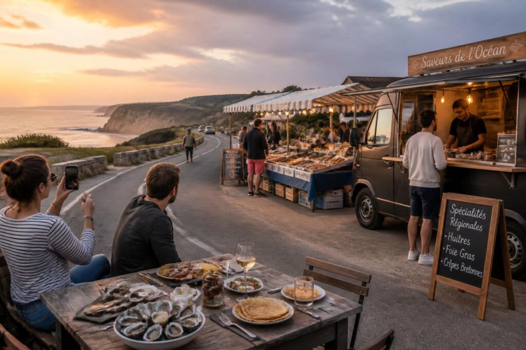 découvrez les étapes food incontournables pour un road trip réussi sur la côte atlantique, entre saveurs locales et paysages uniques.