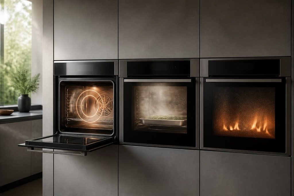 découvrez comment choisir le four idéal parmi les technologies chaleur tournante, vapeur et pyrolyse pour une cuisson parfaite et un entretien facilité.