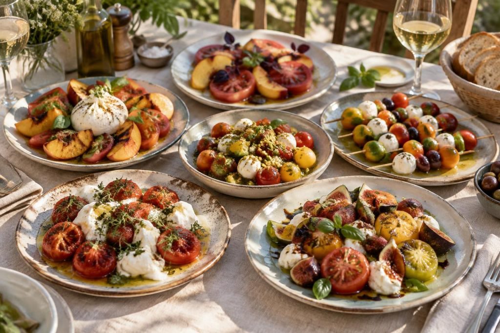 découvrez 6 façons originales de revisiter les tomates mozzarella : des associations fraîches et gourmandes pour changer de la salade caprese classique.