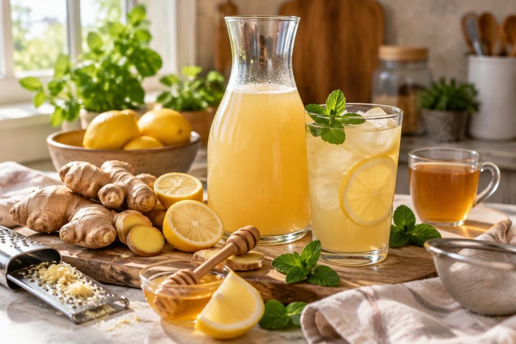 Jus de gingembre maison, recette et bonnes façons de le boire